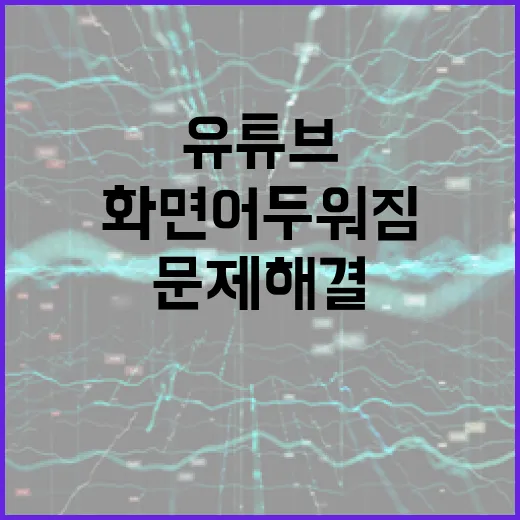 유튜브 화면 어두워짐 문제 해결하는 방법 - 요약