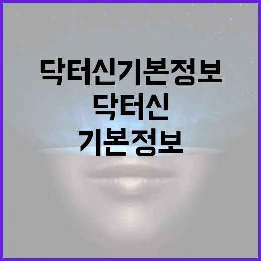 닥터신 기본정보를 이해하는 방법 - 요약