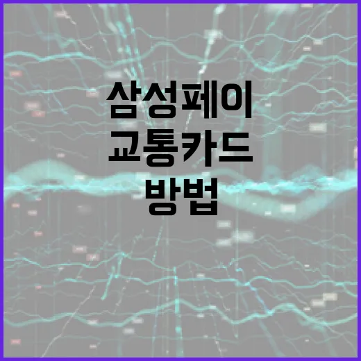 삼성페이로 교통카드 사용하는 방법 - 요약