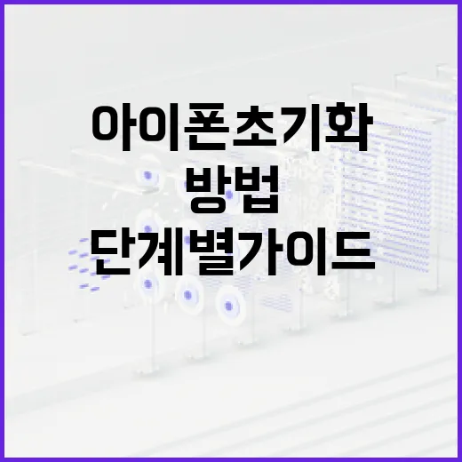 아이폰 초기화하는 방법: 단계별 가이드 - 요약