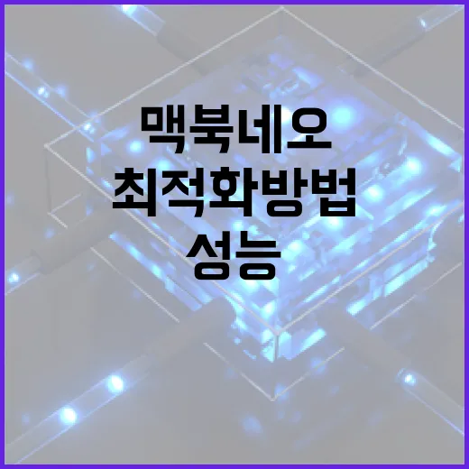 맥북 네오 성능 최적화 방법 - 요약