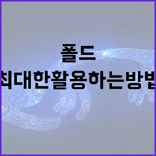 폴드8을 최대한 활용하는 방법 - 요약