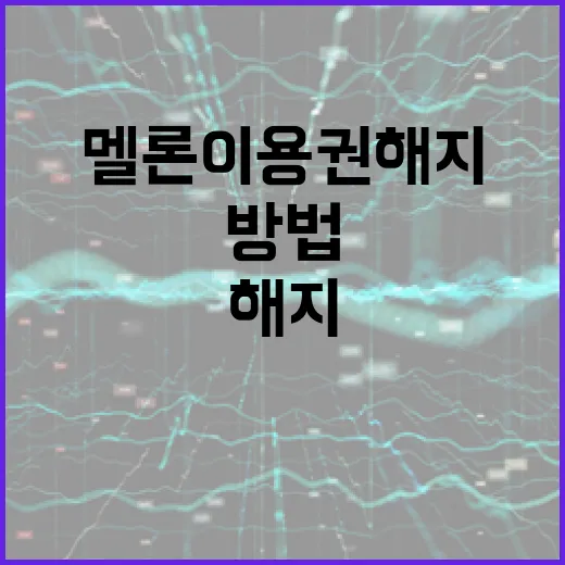 멜론 이용권 해지하는 방법 - 요약