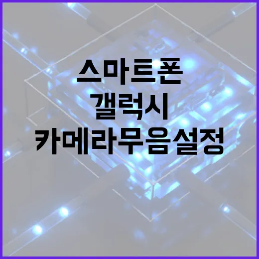갤럭시 스마트폰에서 카메라 무음 설정하는 방법 - 요약