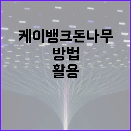 케이뱅크 돈나무 서비스 활용하는 방법 - 요약