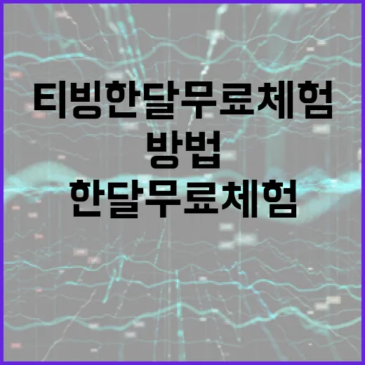 티빙 한달무료 체험하는 방법 - 요약