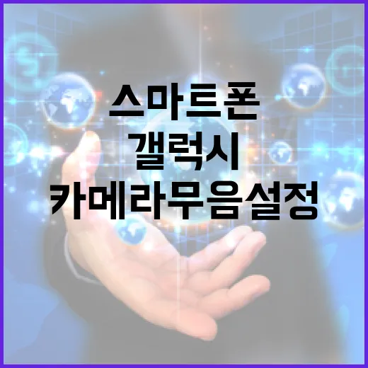 갤럭시 스마트폰에서 카메라 무음 설정하는 방법 - 요약