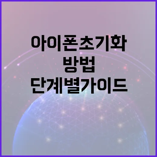 아이폰 초기화하는 방법: 단계별 가이드 - 요약