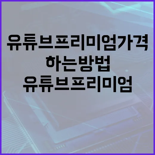 유튜브 프리미엄 가격을 이해하고 최적의 선택을 하는 방법 - 요약