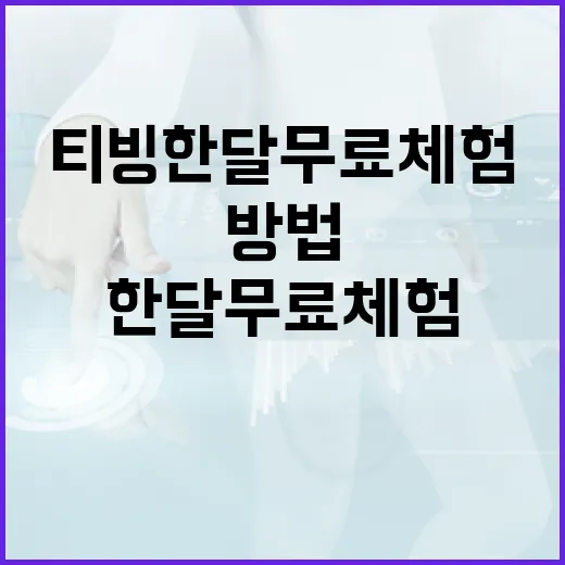 티빙 한달 무료 체험하는 방법 - 요약