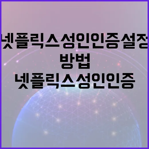 넷플릭스 성인인증 설정하는 방법 - 요약
