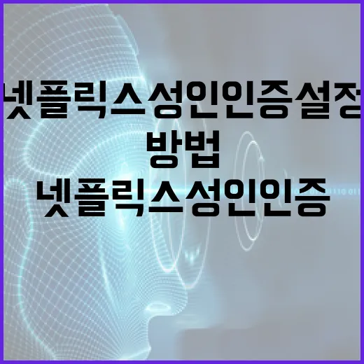 넷플릭스 성인인증 설정하는 방법 - 요약