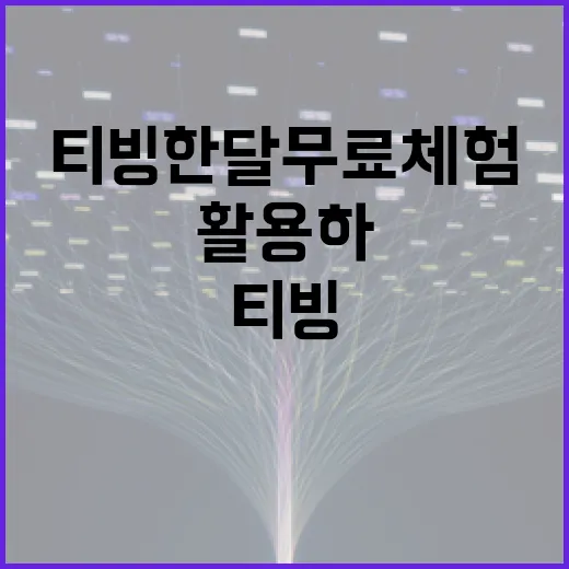 티빙 한달 무료 체험을 최대한 활용하는 방법 - 요약