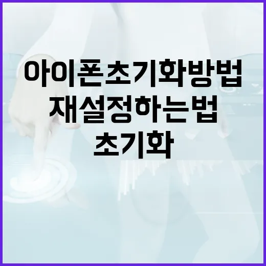 아이폰 초기화 방법: 안전하고 효율적으로 기기를 재설정하는 법 - 요약