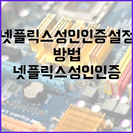 넷플릭스 성인인증 설정하는 방법 - 요약