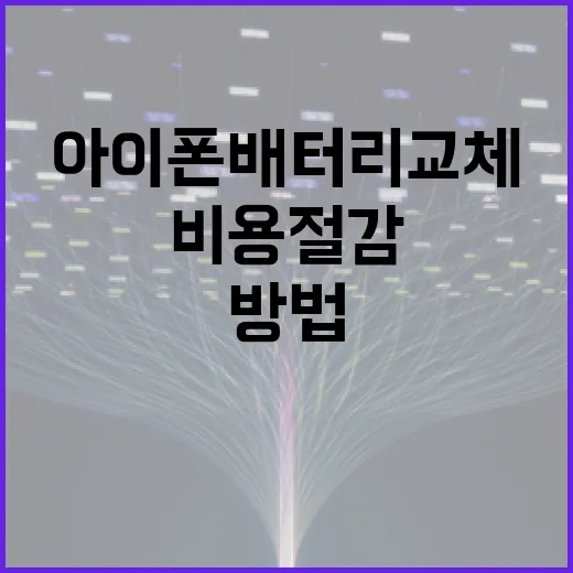 아이폰 배터리 교체 비용 절감 방법 - 요약