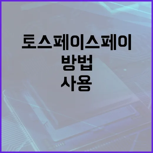 토스 페이스페이를 사용하는 방법 - 요약