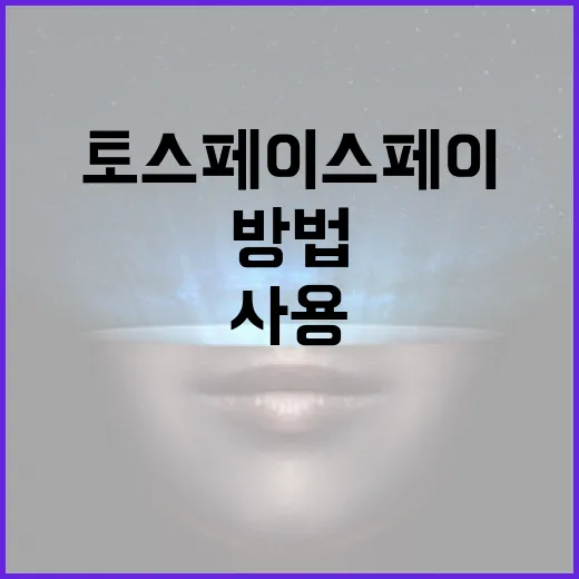 토스 페이스페이 사용하는 방법 - 요약