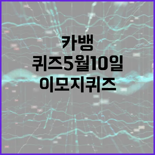카뱅 이모지 퀴즈 5월10일 맞추는 방법 - 요약