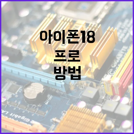 아이폰18프로를 제대로 활용하는 방법 - 요약