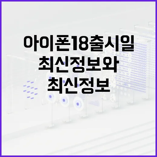 아이폰18 출시일을 기다리는 법: 최신 정보와 예측 - 요약