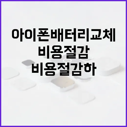 아이폰 배터리 교체 비용 절감하는 방법 - 요약