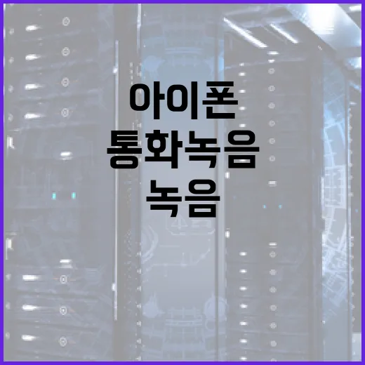 아이폰에서 통화녹음을 하는 방법 - 요약