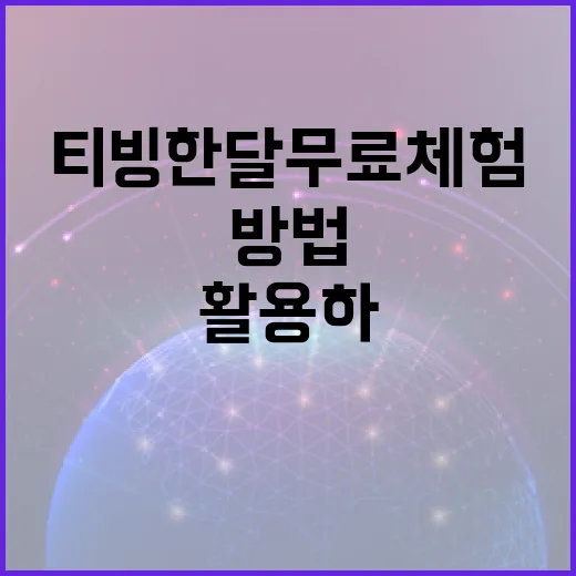 티빙 한달 무료 체험을 최대한 활용하는 방법 - 요약