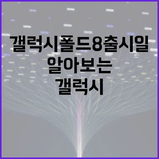 갤럭시 폴드8 출시일에 대해 알아보는 방법 - 요약