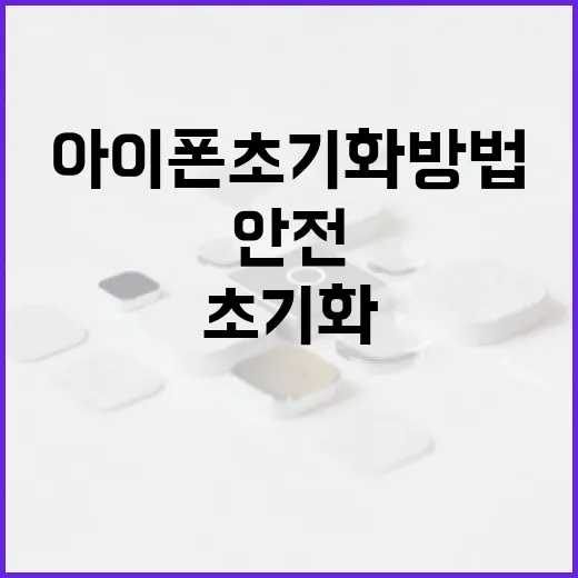 아이폰 초기화 방법: 안전하고 간단하게 - 요약
