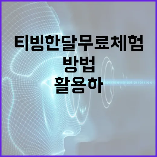 티빙 한달 무료 체험을 최대한 활용하는 방법 - 요약