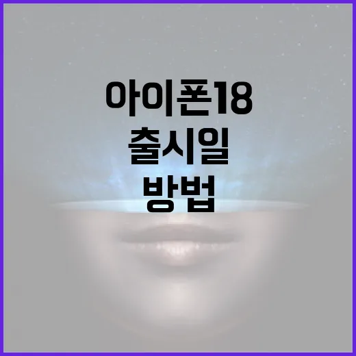 아이폰18 출시일 알아보는 방법 - 요약