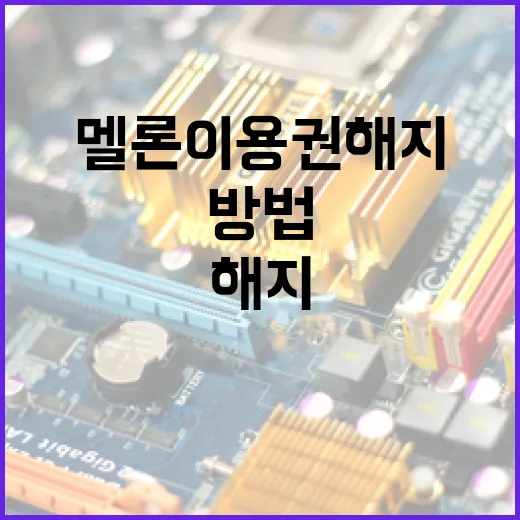 멜론 이용권 해지하는 방법으로 비용 절약하기 - 요약