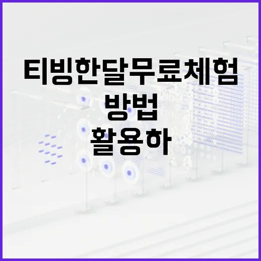 티빙 한달 무료 체험, 제대로 활용하는 방법 - 요약