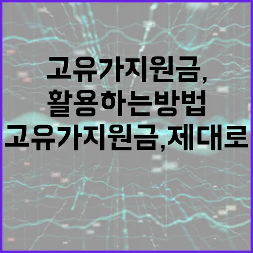 고유가지원금, 제대로 활용하는 방법 - 요약