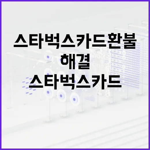 스타벅스 카드 환불, 이렇게 쉽게 해결할 수 있어요 - 요약