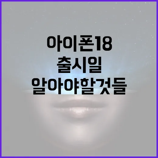 아이폰18 출시일, 우리가 알아야 할 것들 - 요약