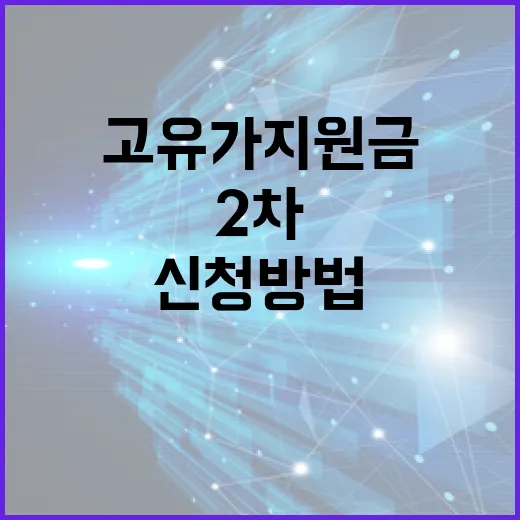 고유가 지원금 2차: 혜택과 신청 방법 알아보기 - 요약