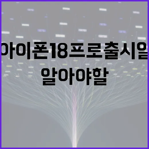 아이폰18 프로 출시일에 대해 알아야 할 모든 것 - 요약