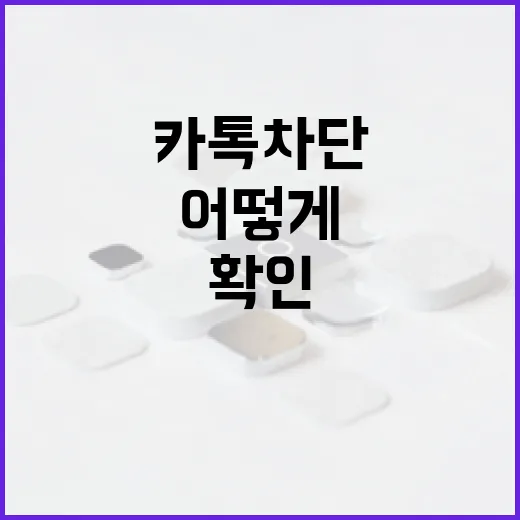 카톡 차단, 어떻게 확인할 수 있을까? - 요약