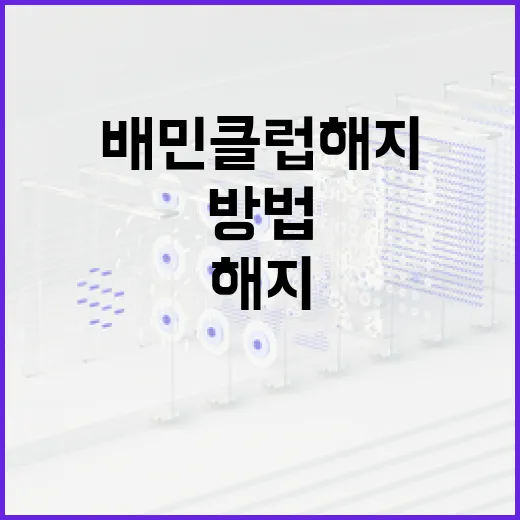 배민클럽 해지하는 방법과 유의점 - 요약
