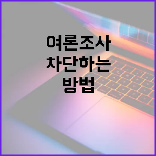 여론조사 차단하는 방법, 이렇게 쉽게! - 요약
