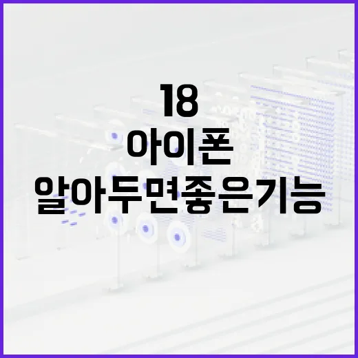 아이폰18, 알아두면 좋은 기능과 사용법 - 요약