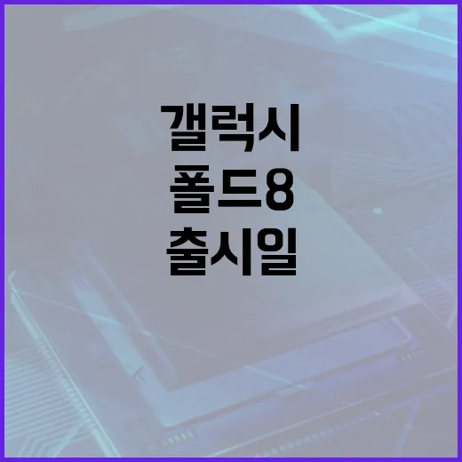 갤럭시 폴드8 출시일과 기대되는 기능들 - 요약
