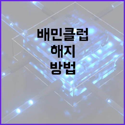 배민클럽 해지하는 방법, 간단하게 따라하기 - 요약