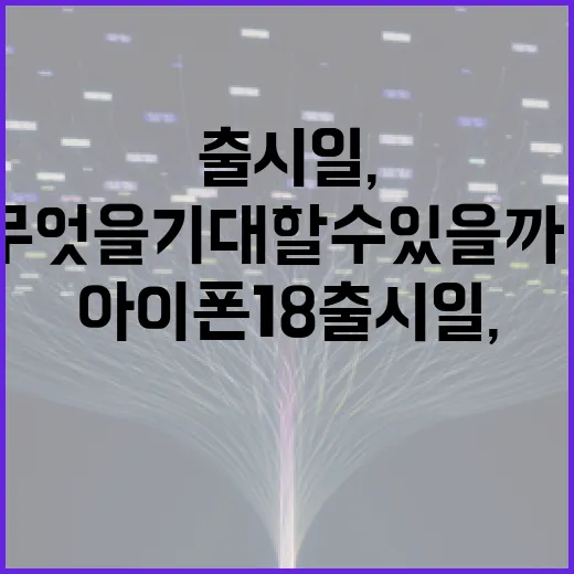 아이폰 18 출시일, 무엇을 기대할 수 있을까? - 요약
