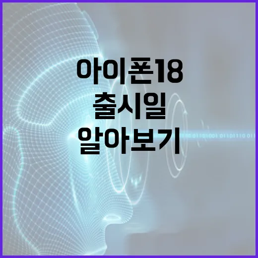 아이폰18 출시일과 기대되는 혁신 기능 알아보기 - 요약