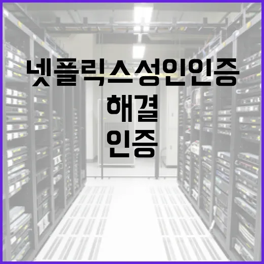 넷플릭스 성인인증, 이렇게 해결하세요 - 요약