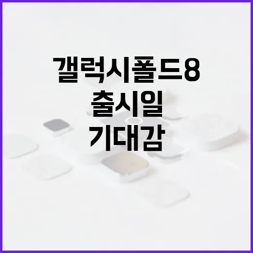 갤럭시 폴드8 출시일: 기대감과 현실 - 요약
