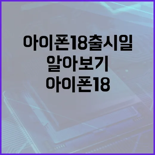 아이폰 18 출시일 알아보기: 기대감과 소문 - 요약